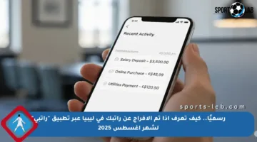 رسميًا.. كيف تعرف إذا تم الإفراج عن راتبك في ليبيا عبر تطبيق “راتبي” لشهر أغسطس 2025